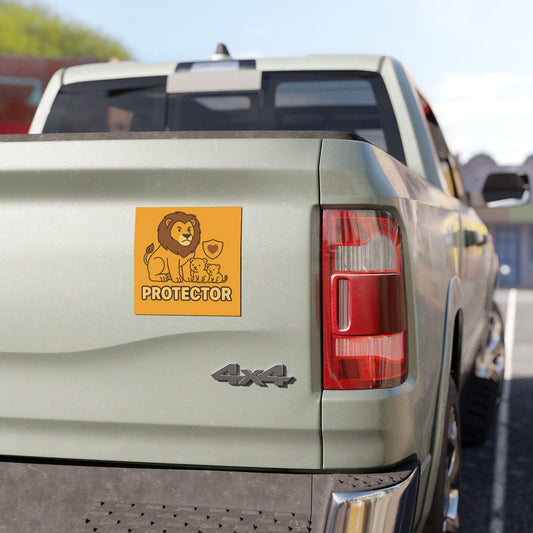 Protector Lion Car Magnet-For Those Born to Guard, Guide, and Stand Unshaken.