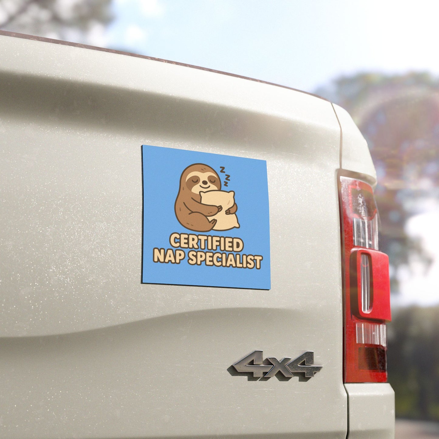 Certified Nap Specialist Sloth Car Magnet- For Those Who Dream Professionally