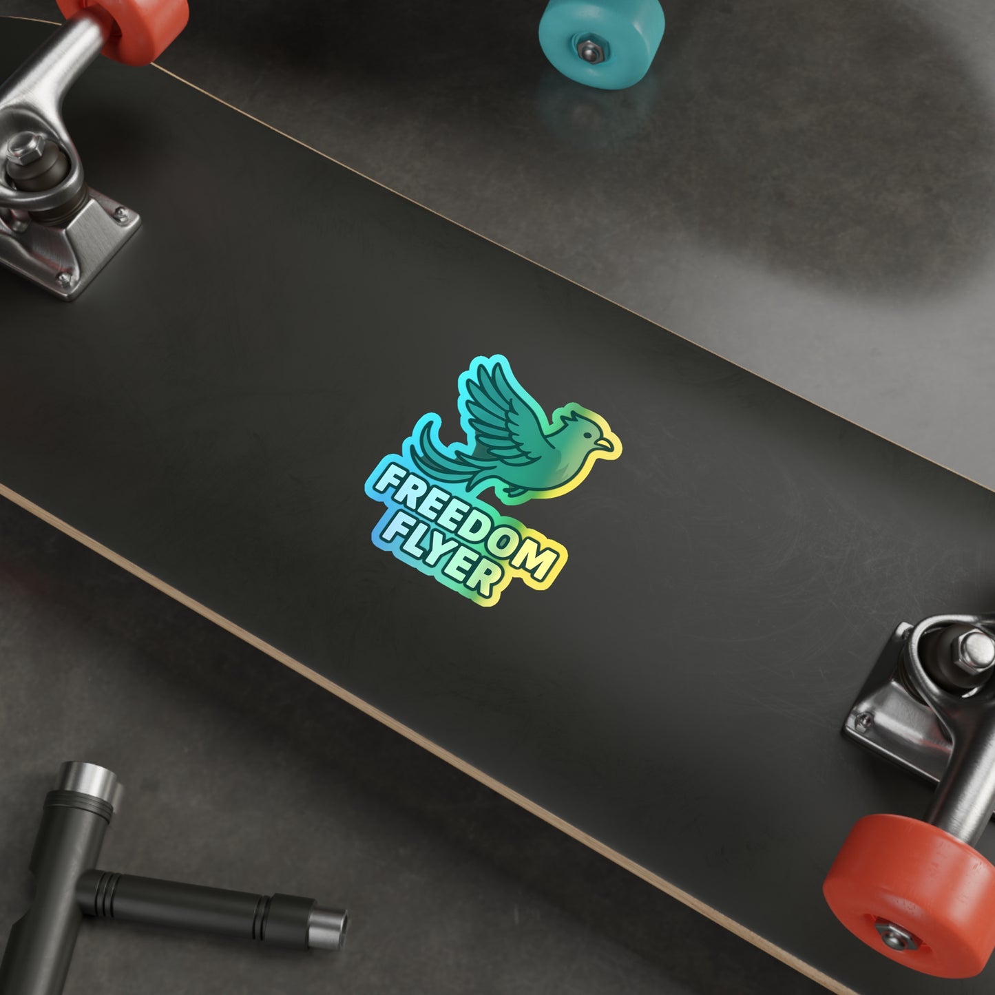 Freedom Flyer Quetzal-A Radiant Symbol of Limitless Spirit ( Vinyl Holographic Sticker)