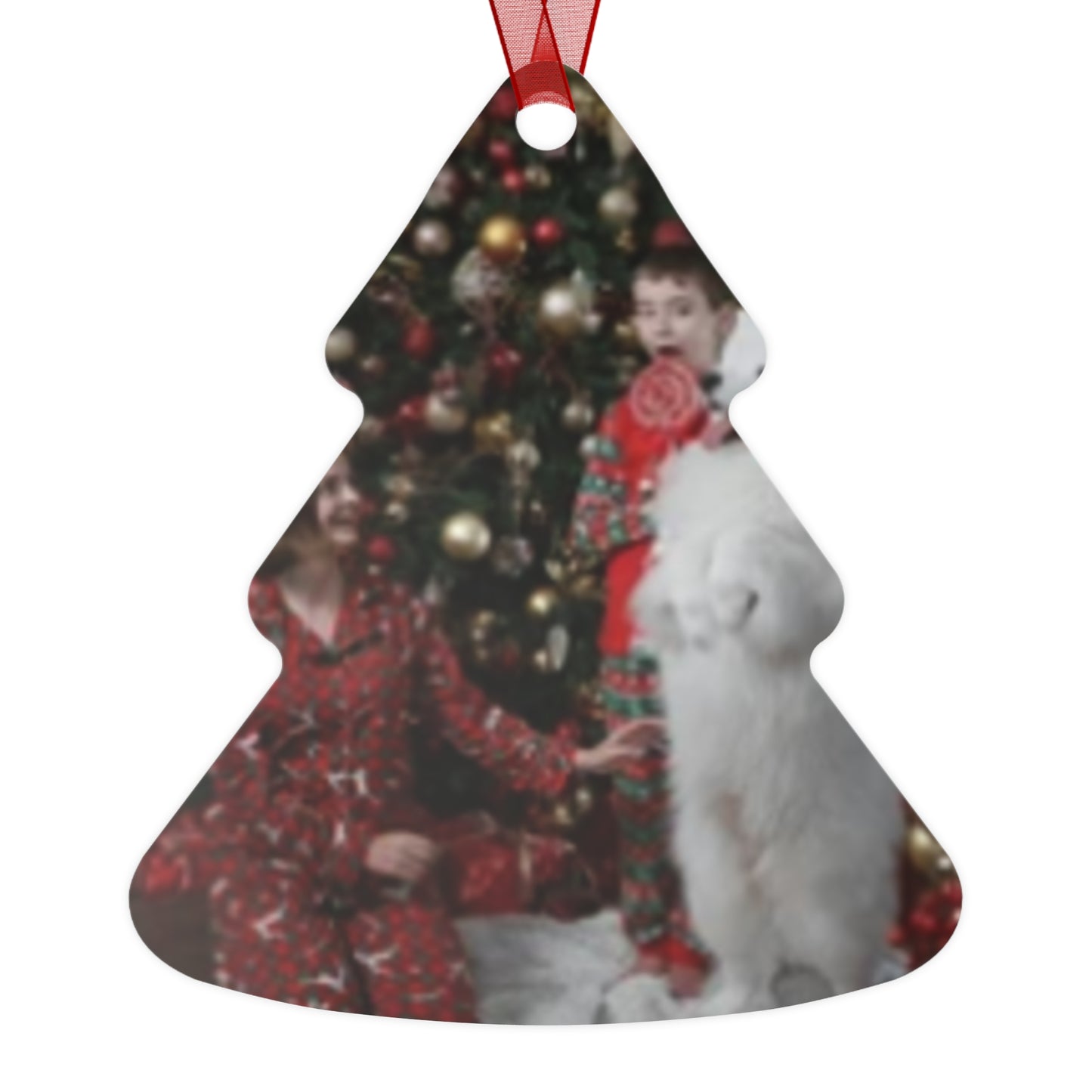 Personalized Photo Metal Ornament — Family Christmas Tree Keepsake