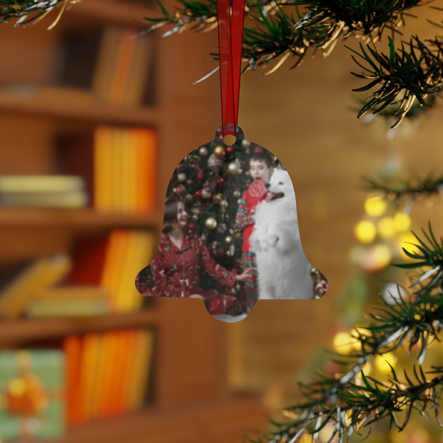 Personalized Photo Metal Ornament — Family Christmas Tree Keepsake