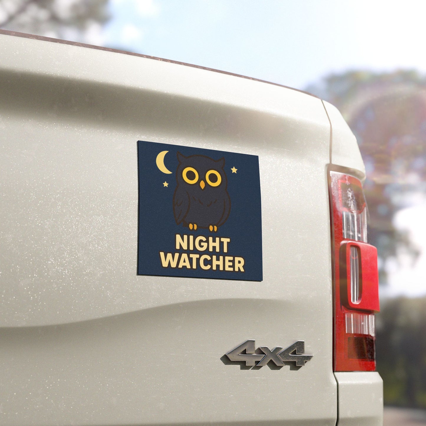 Night Watcher  Owl Car Magnet - For Those Who See What Others Miss