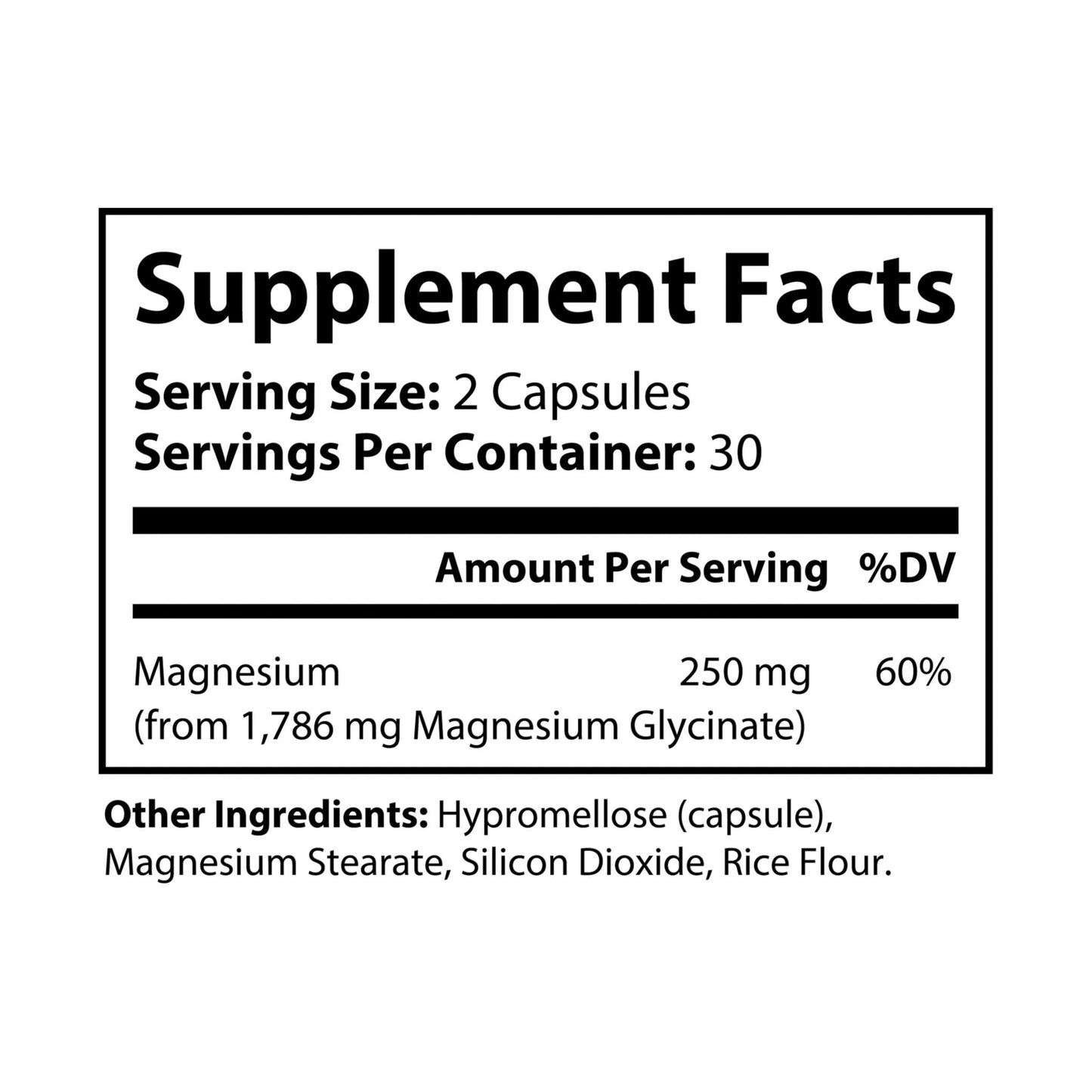 Base Layer Magnesium Glycinate Supplement (60 Capsules)