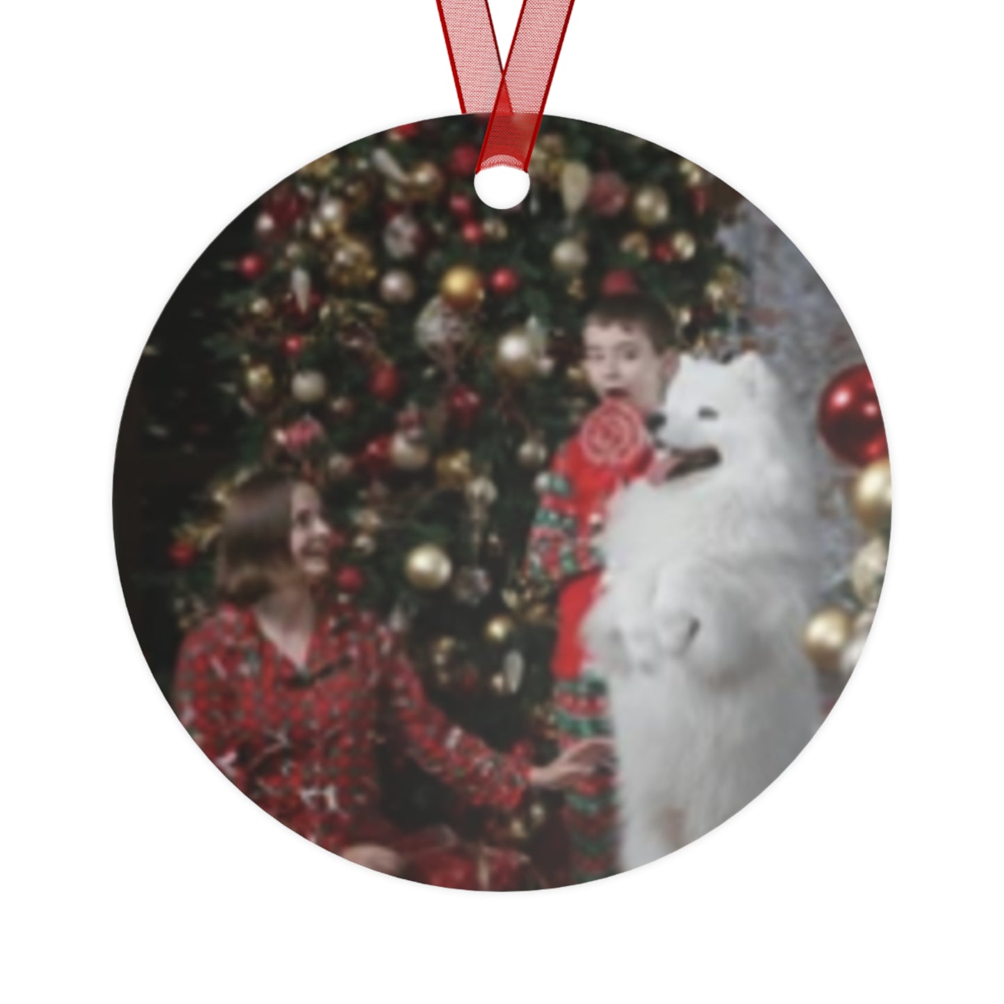 Personalized Photo Metal Ornament — Family Christmas Tree Keepsake