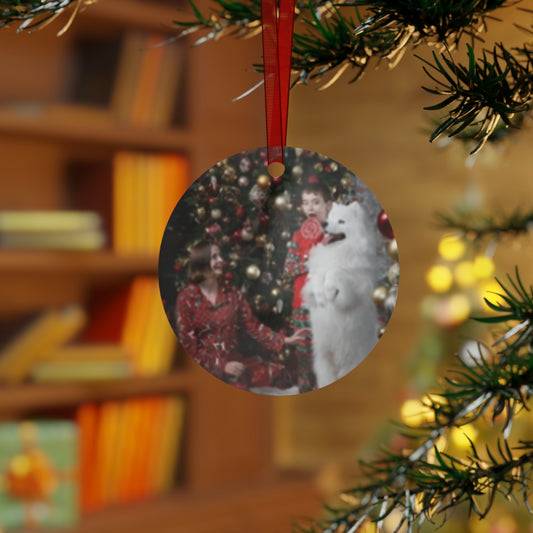 Personalized Photo Metal Ornament — Family Christmas Tree Keepsake
