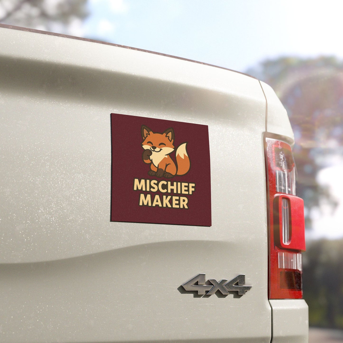 Mischief Maker Fox Car Magnet- For the Free Spirits and Fun Instigators