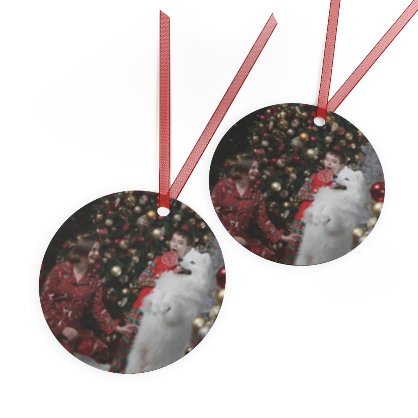 Personalized Photo Metal Ornament — Family Christmas Tree Keepsake