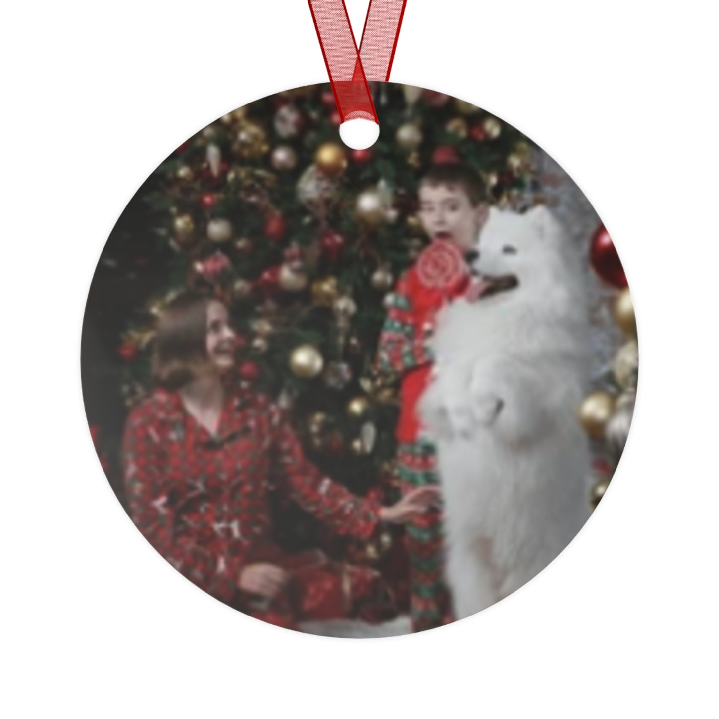Personalized Photo Metal Ornament — Family Christmas Tree Keepsake
