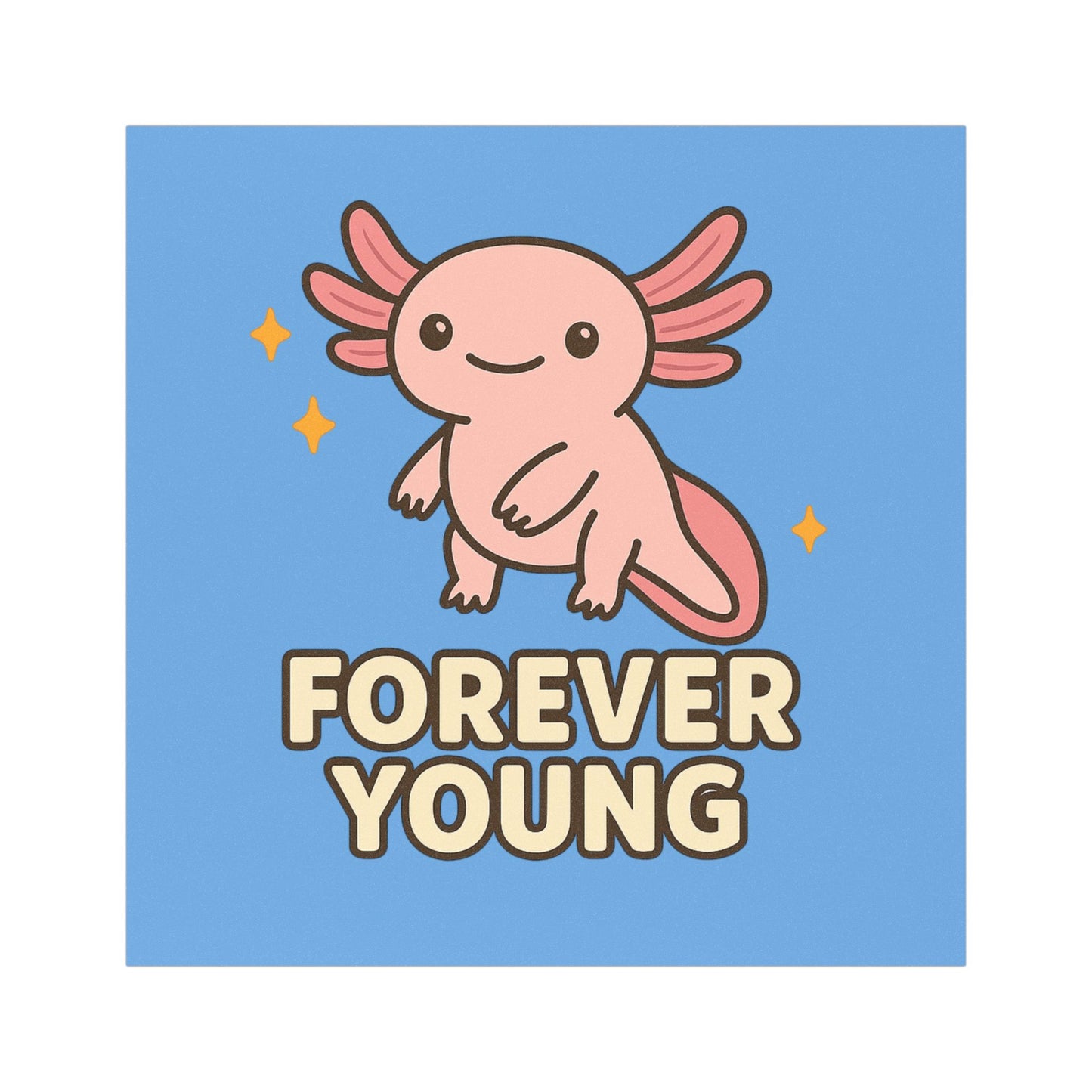 Forever Young Axolotl Car Magnet — For the Dreamers and the Lighthearted Souls