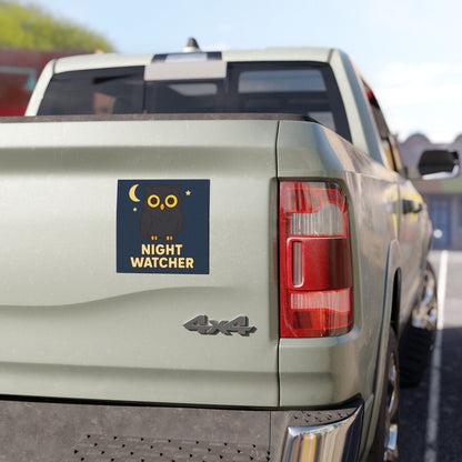 Night Watcher  Owl Car Magnet - For Those Who See What Others Miss