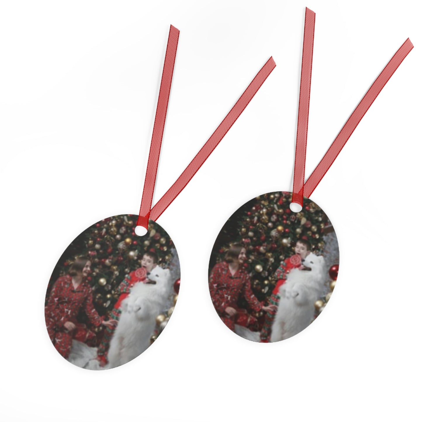 Personalized Photo Metal Ornament — Family Christmas Tree Keepsake