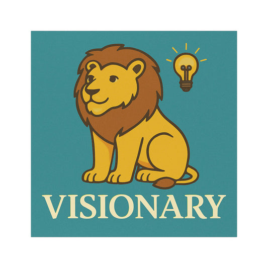 Visionary Lion Car Magnet-For Thinkers, Innovators, and Those Who See Beyond the Horizon