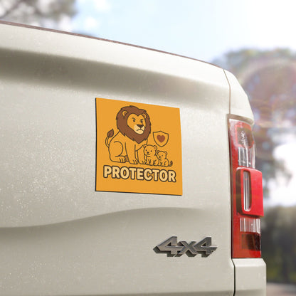 Protector Lion Car Magnet-For Those Born to Guard, Guide, and Stand Unshaken.