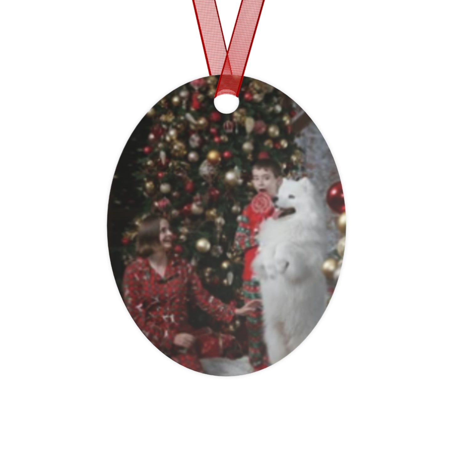 Personalized Photo Metal Ornament — Family Christmas Tree Keepsake