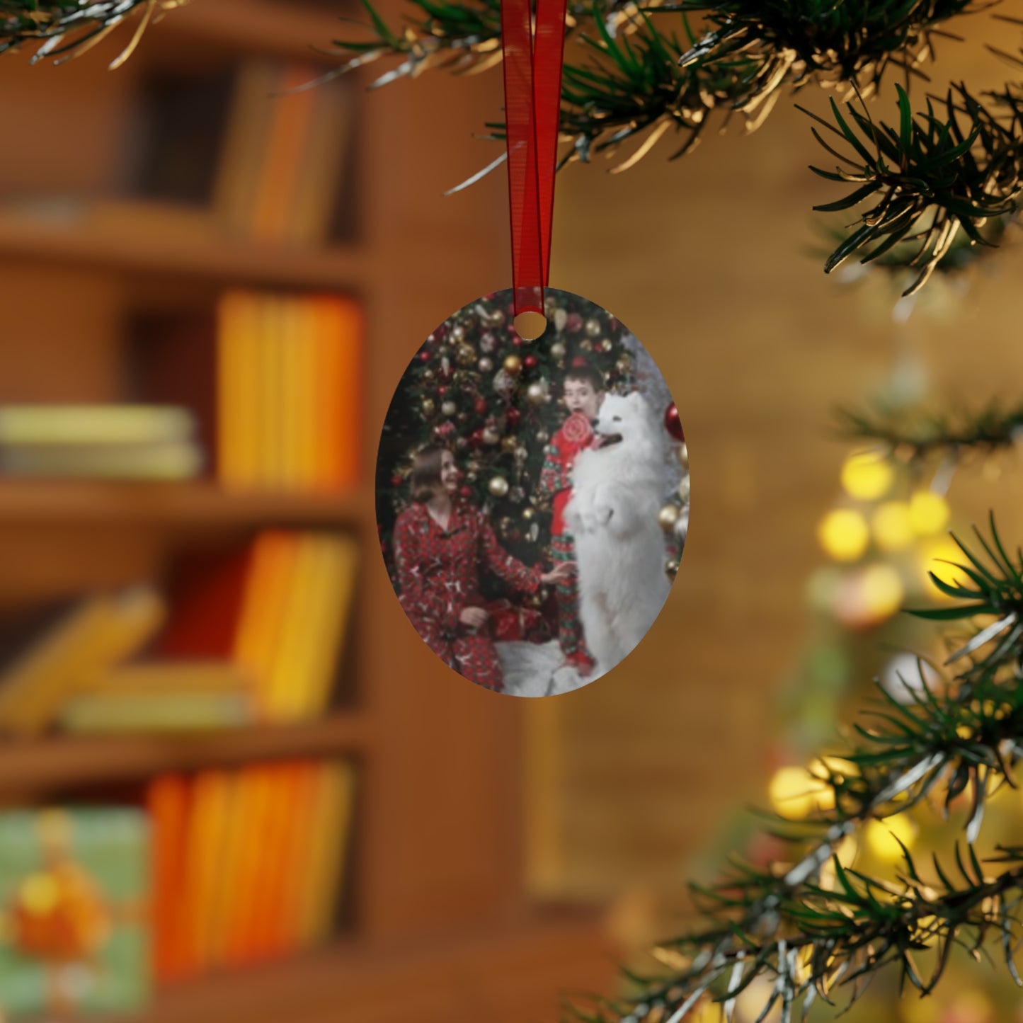 Personalized Photo Metal Ornament — Family Christmas Tree Keepsake