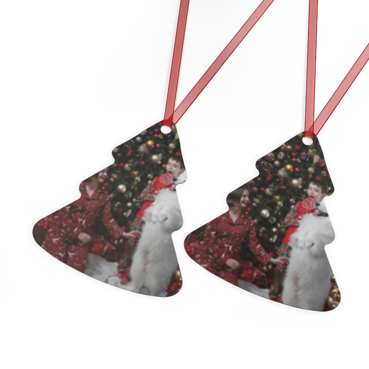 Personalized Photo Metal Ornament — Family Christmas Tree Keepsake