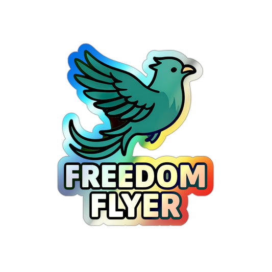 Freedom Flyer Quetzal-A Radiant Symbol of Limitless Spirit ( Vinyl Holographic Sticker)