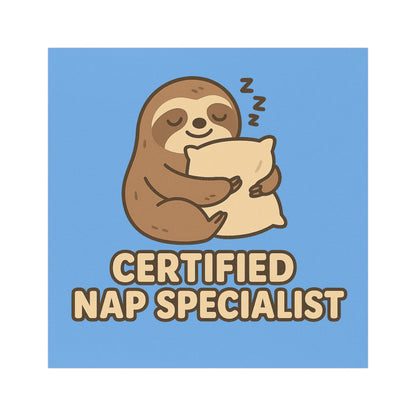 Certified Nap Specialist Sloth Car Magnet- For Those Who Dream Professionally