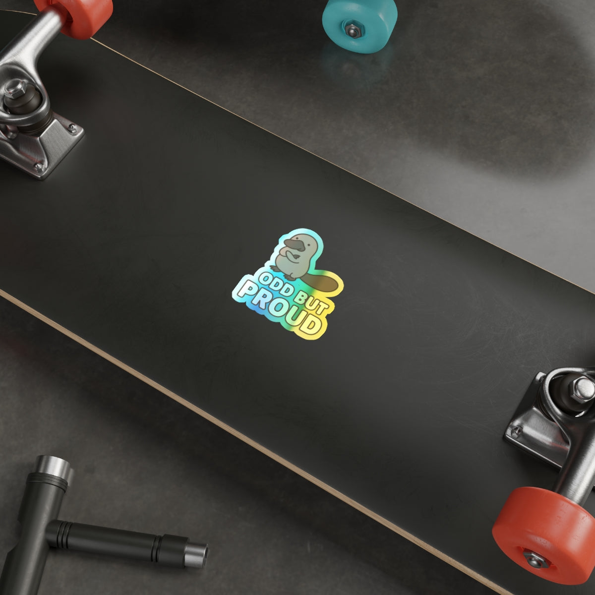 Odd but Proud Platypus — For the Originals and the Wonderfully Weird (Vinyl Holographic Sticker)